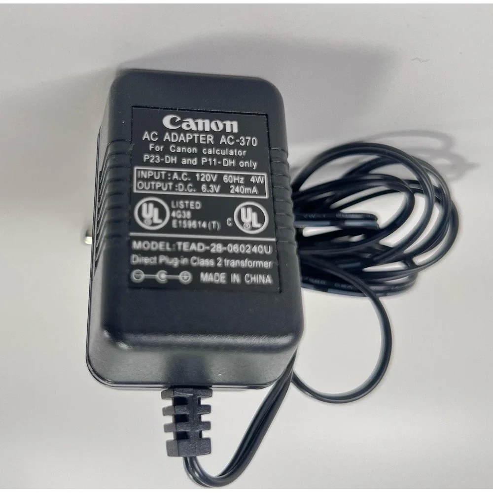 Canon Genuine AC Power Adapter AC-370 6.3v 240mA‎ For P23-DH P11-DH